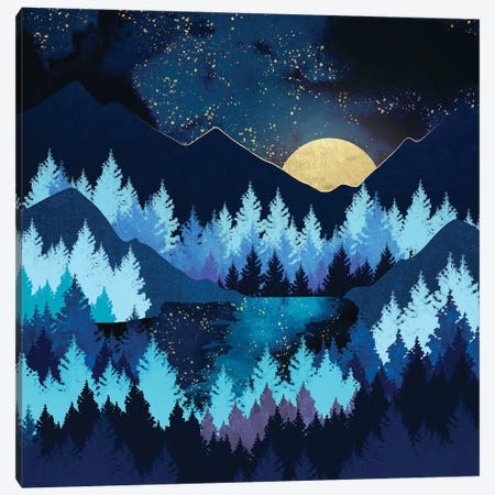 Moon Forest Canvas Print #SFD462} by SpaceFrog Designs Canvas Art Print