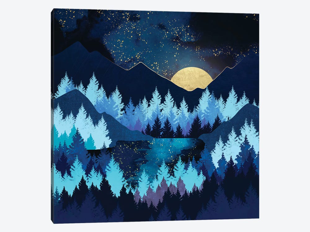 Moon Forest by SpaceFrog Designs 1-piece Canvas Artwork