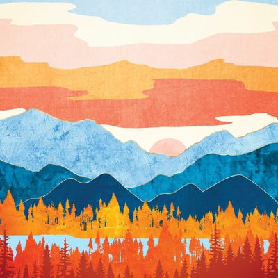 Fall Retro Vista by SpaceFrog Designs canvas print