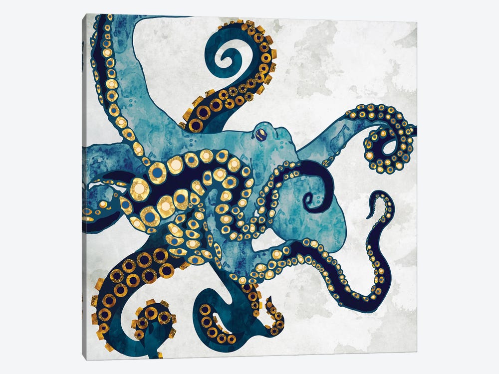 Metallic Octopus Vi by SpaceFrog Designs 1-piece Canvas Art