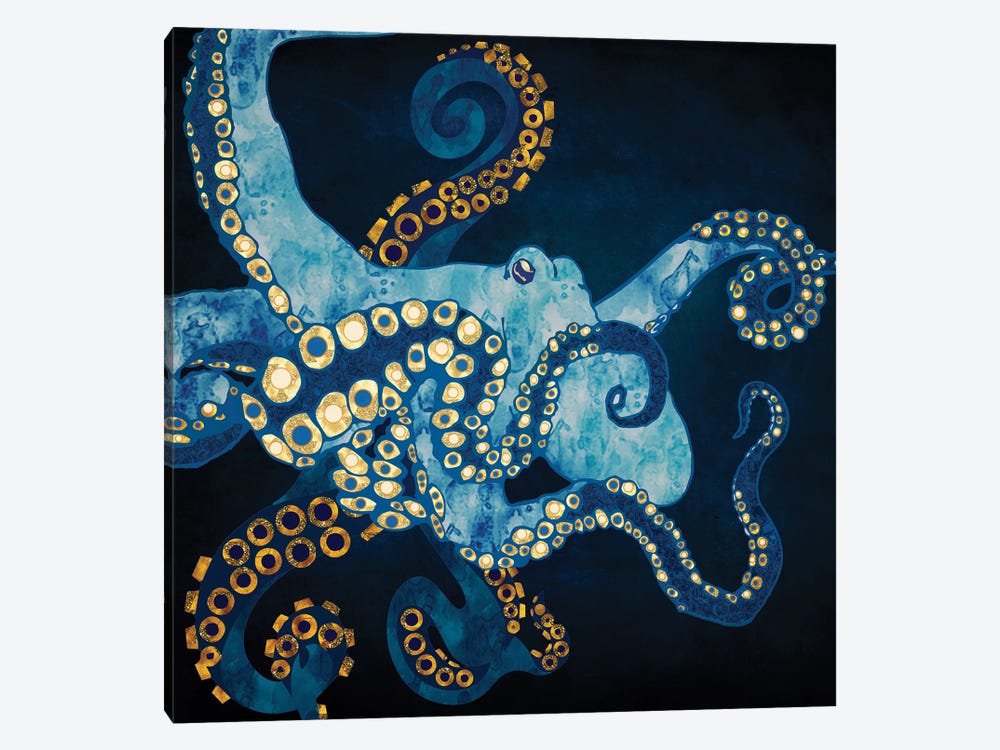 Metallic Octopus VII by SpaceFrog Designs 1-piece Canvas Artwork
