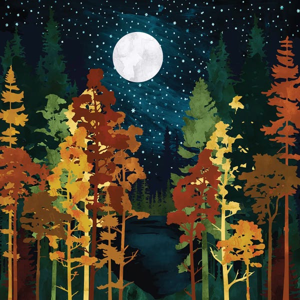 Pine Trees: Autumn Lake by SpaceFrog Designs