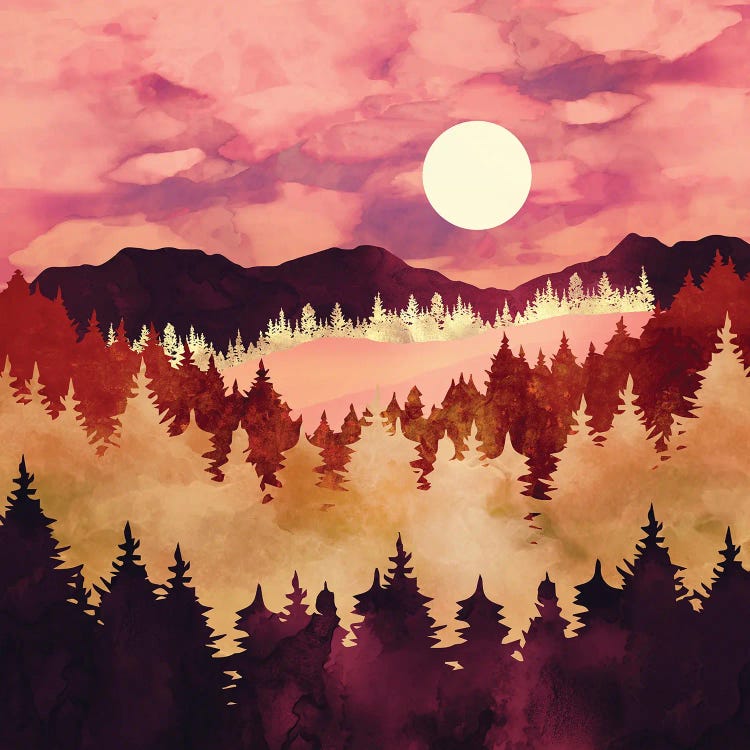 Autumn Sunset by SpaceFrog Designs wall art