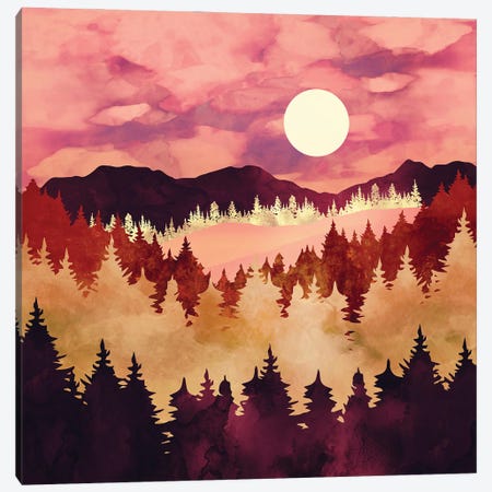 Autumn Sunset Canvas Print #SFD475} by SpaceFrog Designs Canvas Art Print
