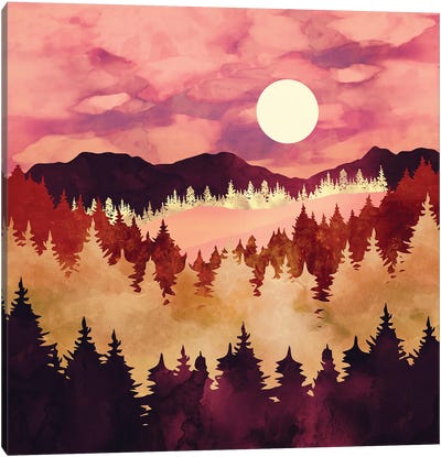 Autumn Sunset Canvas Art Print - Autumn & Thanksgiving