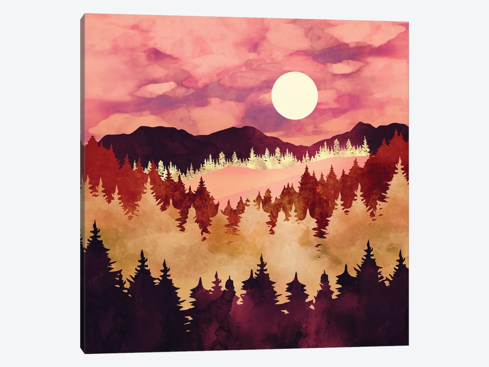 Autumn Sunset by SpaceFrog Designs 1-piece Canvas Wall Art