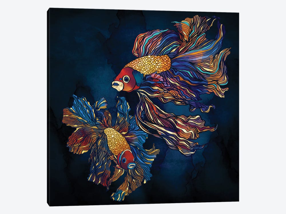 Metallic Betta Fish by SpaceFrog Designs 1-piece Art Print