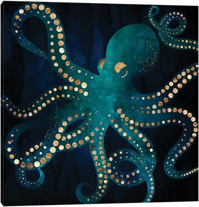 Underwater Dream VIII Canvas Art Print - Octopus Art