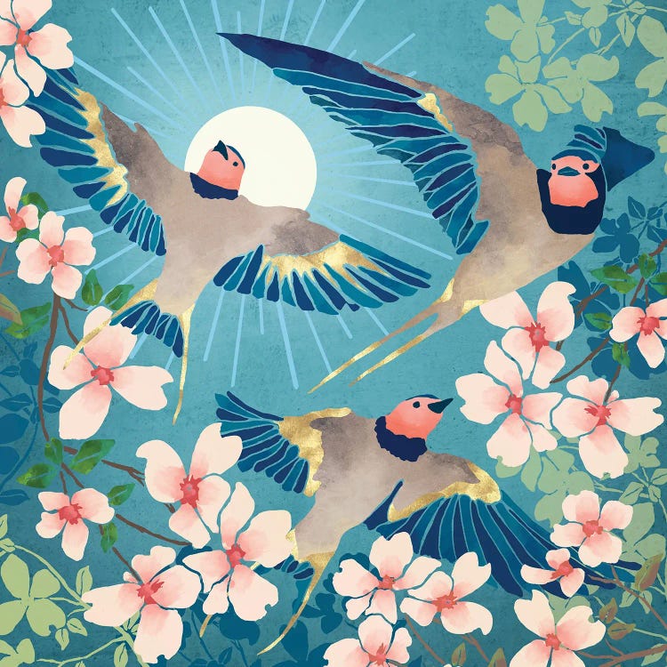 Swallows New Beginning by SpaceFrog Designs wall art
