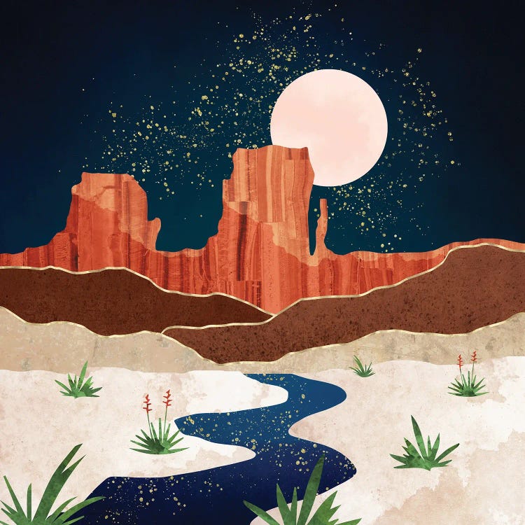 Desert Stars River by SpaceFrog Designs wall art