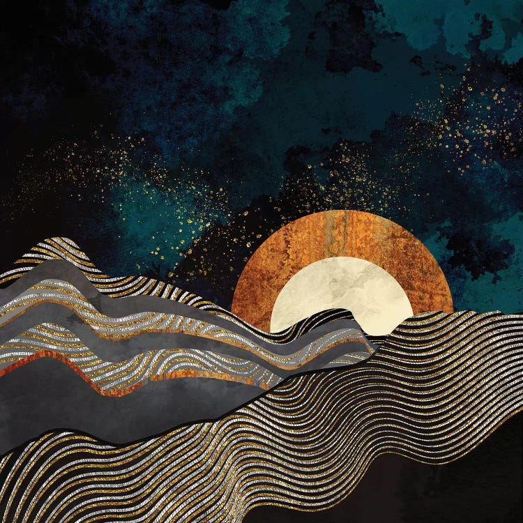 Gold And Silver Fields by SpaceFrog Designs wall art