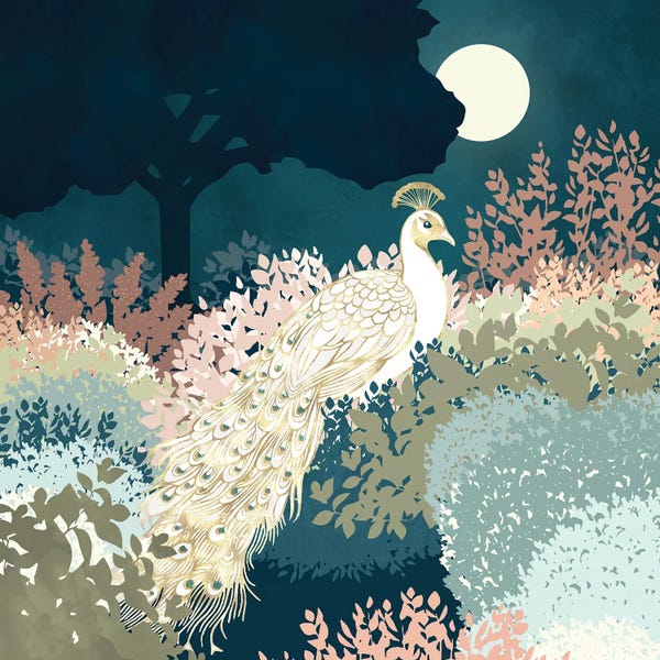 Peacocks: Peacock Garden II by SpaceFrog Designs