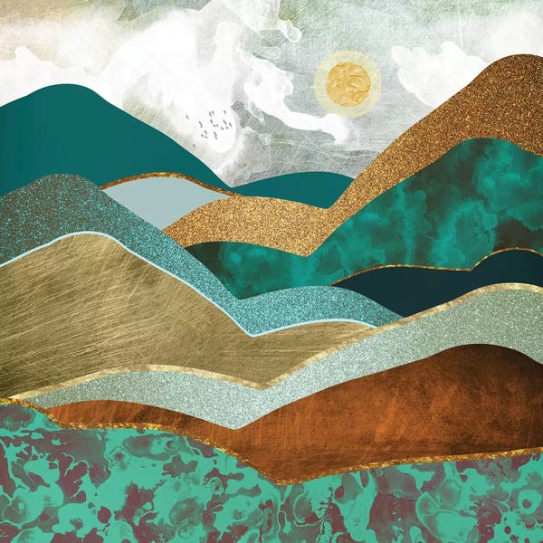 Abstract Shapes & Patterns: Golden Hills by SpaceFrog Designs
