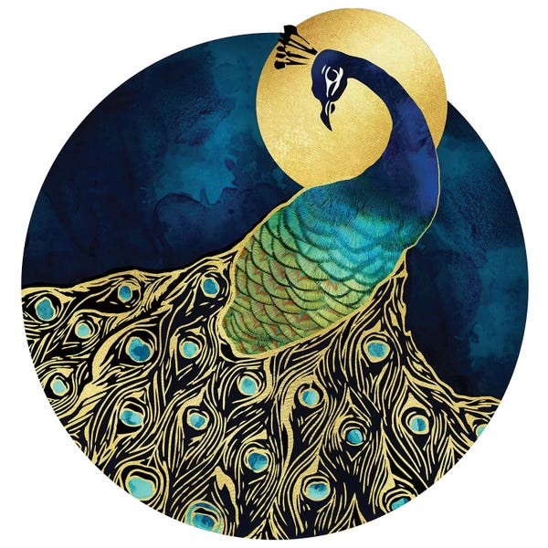 Blue: Golden Peacock by SpaceFrog Designs