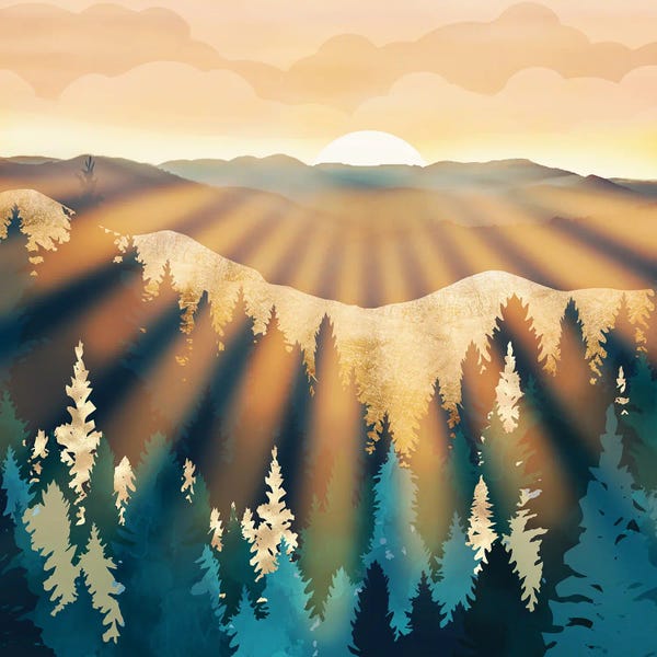 Blue Forest Sunrise