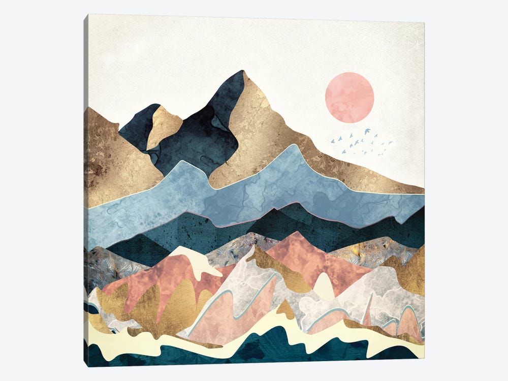 Golden Peaks by SpaceFrog Designs 1-piece Art Print