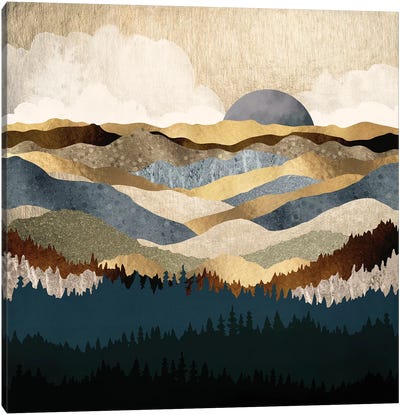 Golden Vista Canvas Art Print - Mountain Art