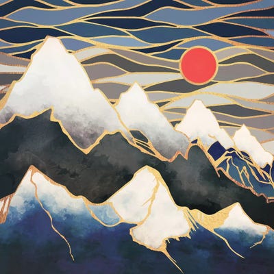 Ice Mountains by SpaceFrog Designs framed wall art