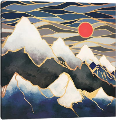 Ice Mountains Canvas Art Print - Seasonal Glam