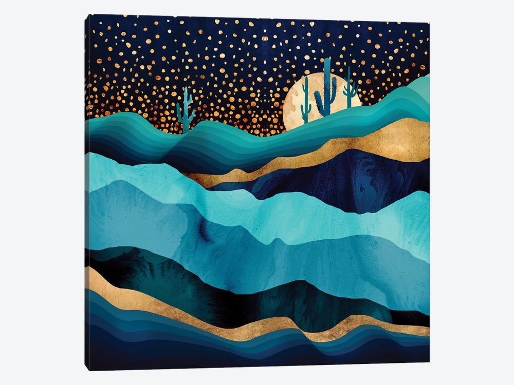 Indigo Desert Night by SpaceFrog Designs 1-piece Canvas Print