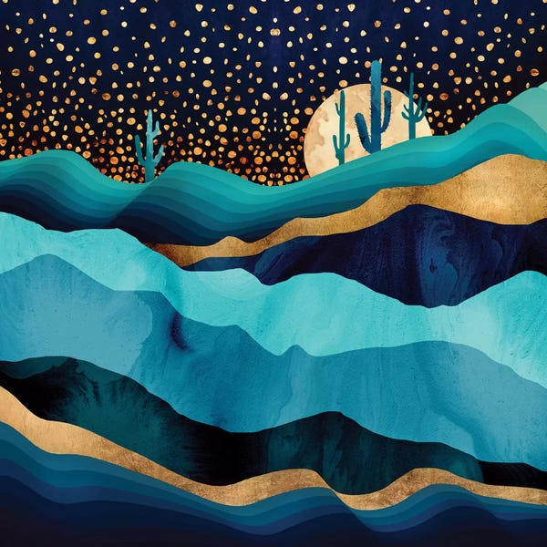 Scandinavian Décor: Indigo Desert Night by SpaceFrog Designs