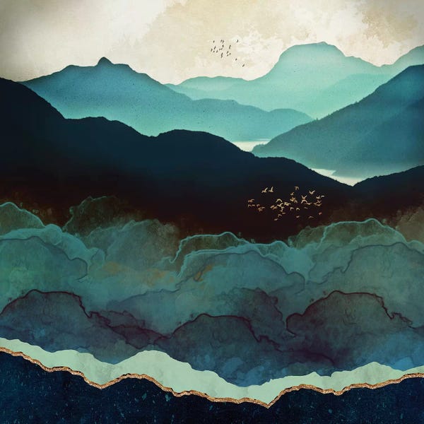 Scandinavian Décor: Indigo Mountains by SpaceFrog Designs