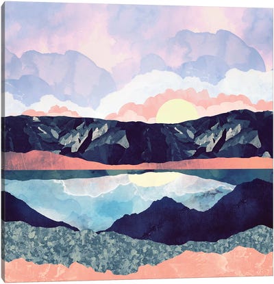 Lake Reflection Canvas Art Print - Virtual Escapism