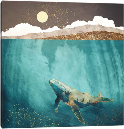 Light Beneath Canvas Art Print - Kids Ocean Life Art