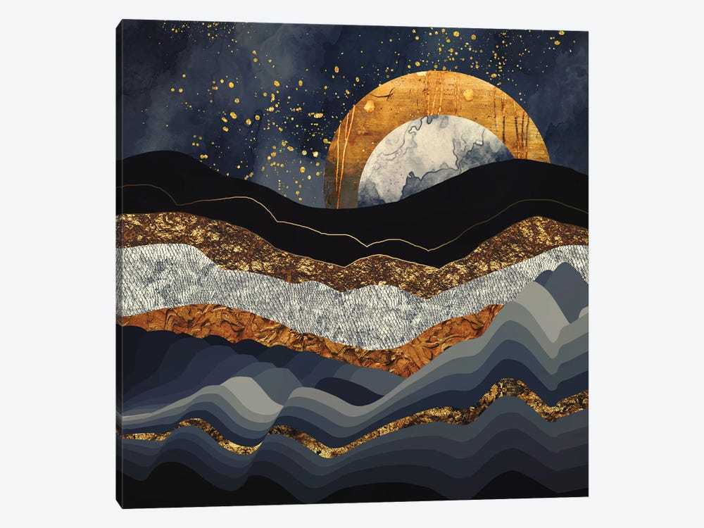 Metallic Mountains by SpaceFrog Designs 1-piece Canvas Art