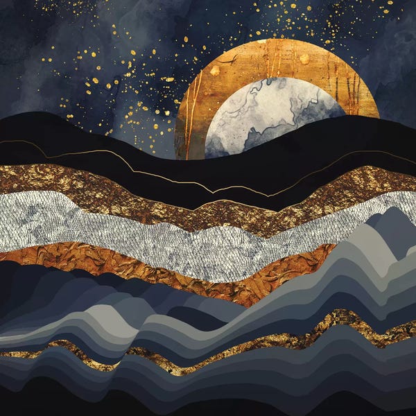 Scandinavian Décor: Metallic Mountains by SpaceFrog Designs