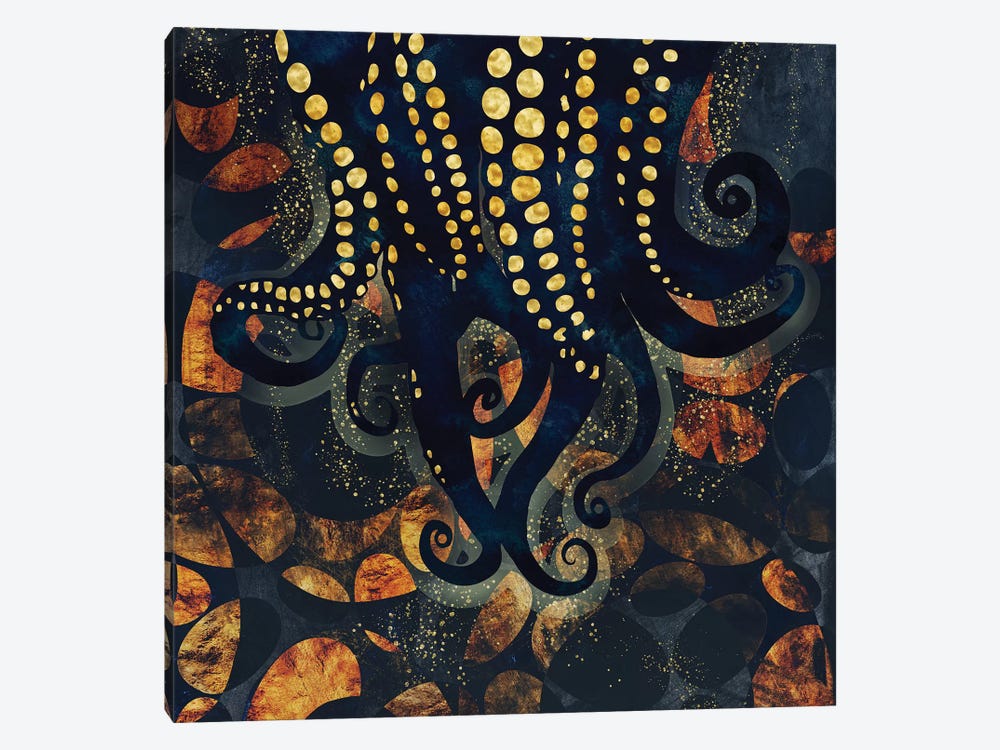 Metallic Ocean I by SpaceFrog Designs 1-piece Canvas Print