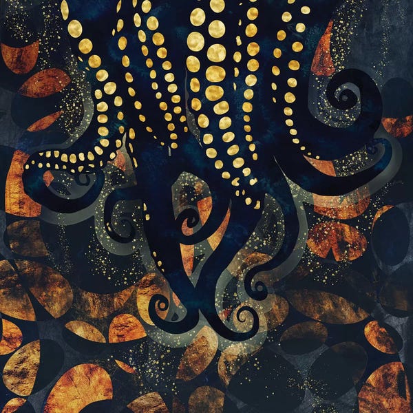 Scandinavian Décor: Metallic Ocean I by SpaceFrog Designs