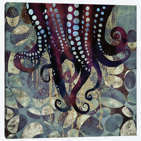 Metallic Ocean II Canvas Print #SFD69} by SpaceFrog Designs Canvas Art Print