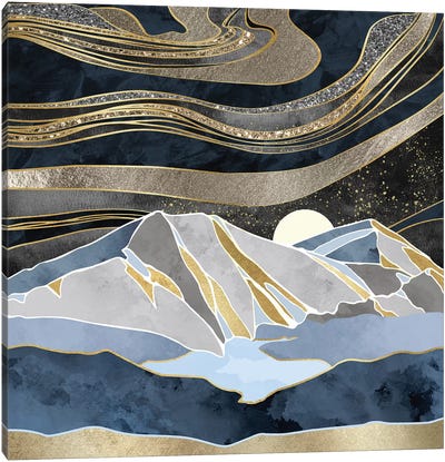 Metallic Sky Canvas Art Print - Abstract Shapes & Patterns