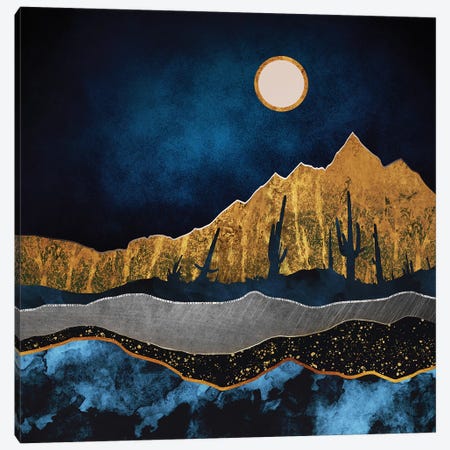 Midnight Desert Canvas Print #SFD74} by SpaceFrog Designs Canvas Print