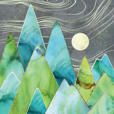 Moonlit Mountains by SpaceFrog Designs framed wall art