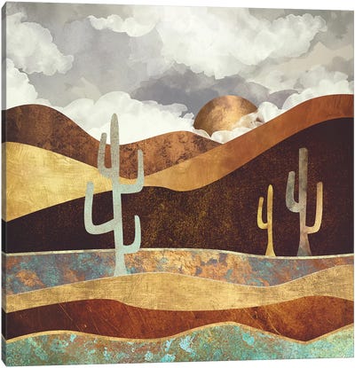 Patina Desert Canvas Art Print - Succulent Art