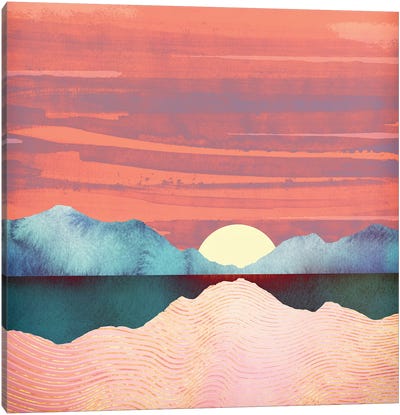 Pink Oasis Canvas Art Print - Beach Vibes