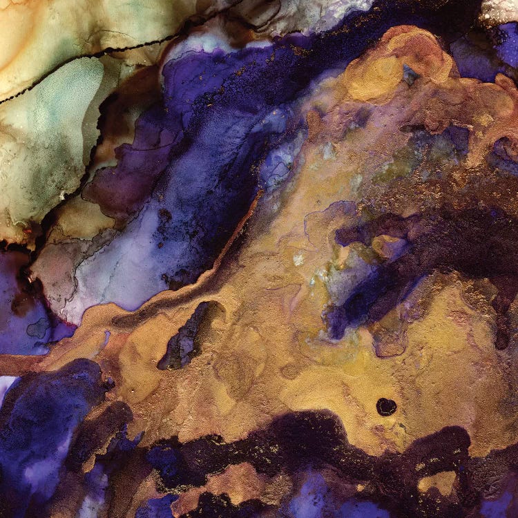 Purple And Gold Abstract by SpaceFrog Designs wall art