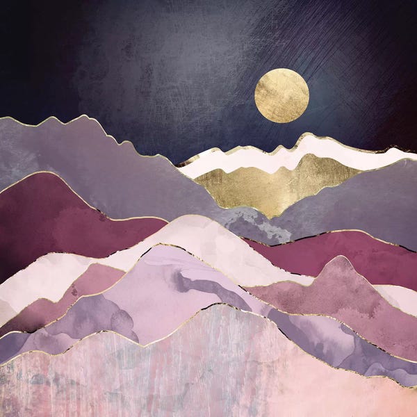 Gold Abstract Art: Raspberry Dream by SpaceFrog Designs