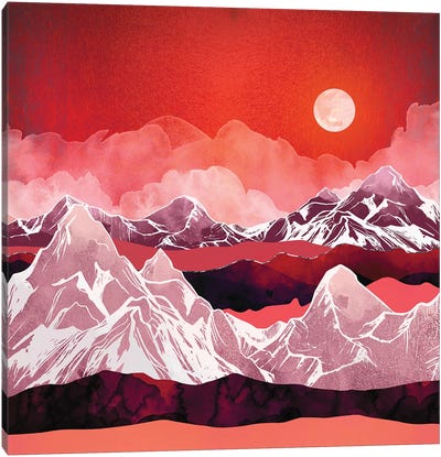 Scarlet Glow Canvas Art Print - SpaceFrog Designs