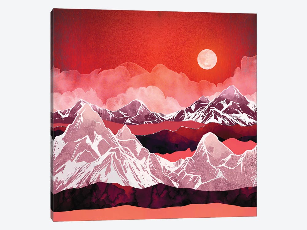 Scarlet Glow by SpaceFrog Designs 1-piece Canvas Wall Art