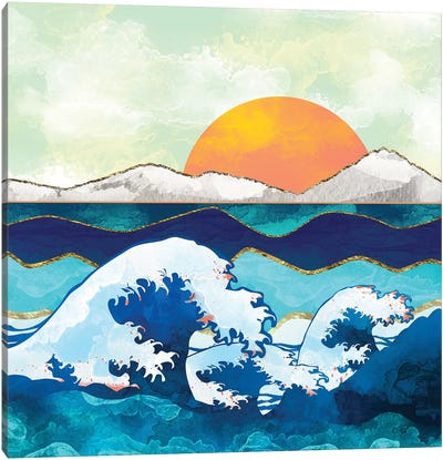 Stormy Waters Canvas Art Print - SpaceFrog Designs