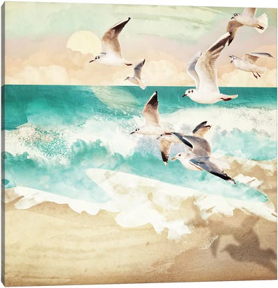 Summer Flight Canvas Art Print - Scandinavian Décor