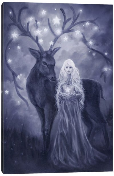 Gift Of Starlight II Canvas Art Print - Purple Art