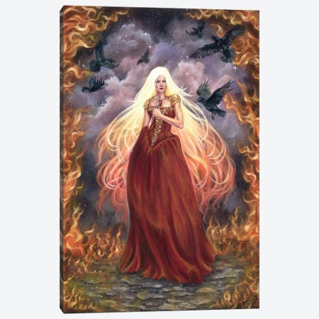 Lady Of Fire Canvas Print #SFH33} by Selina Fenech Canvas Wall Art