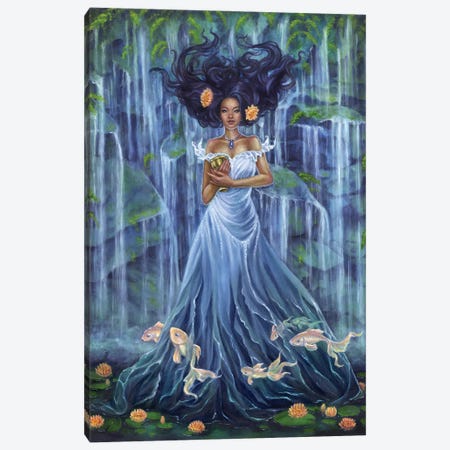 Lady Of Water Canvas Print #SFH34} by Selina Fenech Canvas Print