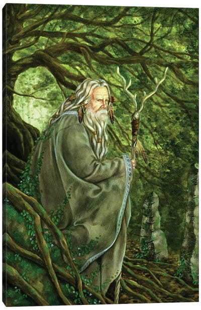 Merlin's Temple Canvas Art Print - Wizard Art