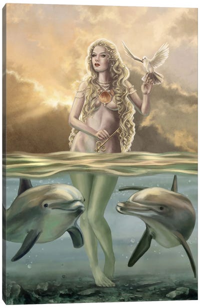 Aphrodite's Passion Canvas Art Print - Dolphin Art