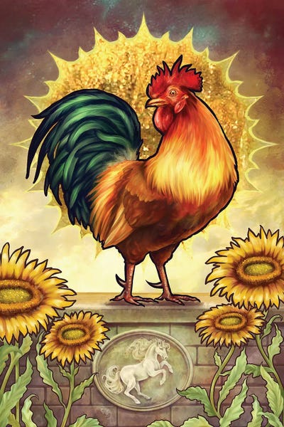 Chickens & Roosters: Tarot The Sun by Selina Fenech